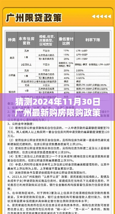 2024年广州购房限购政策新动向预测,未来趋势及影响分析