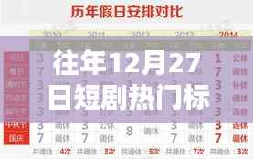 往年12月27日短剧热门标签盘点